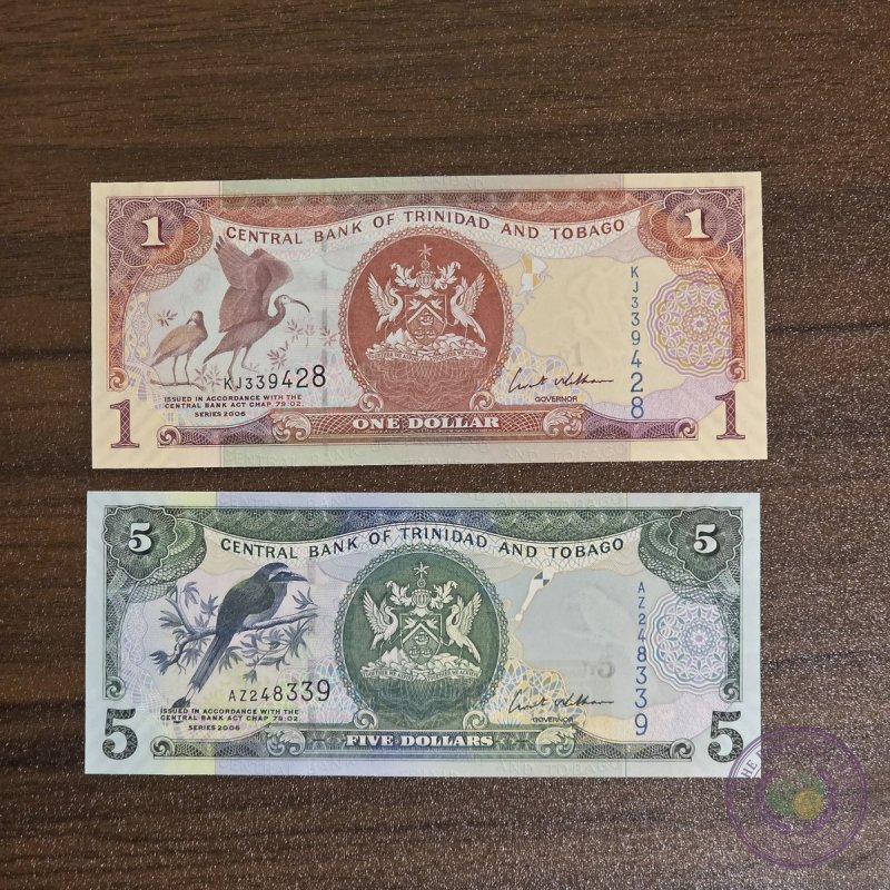 ترينيداد وتوباغو 🇹🇹 طقم ١ و٥ دولار (٢٠٠٦)