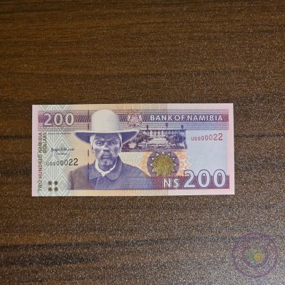 ناميبيا 🇳🇦 ٢٠٠ دولار رقم مميز ٠٠٠٠٠٢٢