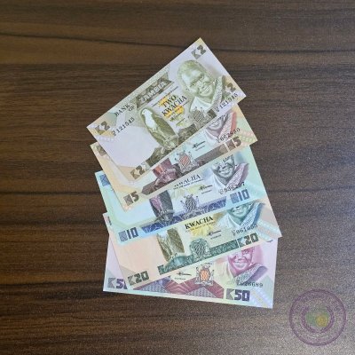 زامبيا 🇿🇲 مجموعة من ٥ أوراق نقدية