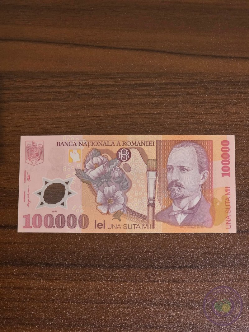 عملة بوليمر رومانيا 🇷🇴 100,000 لي (نيكولاي غريغوريس